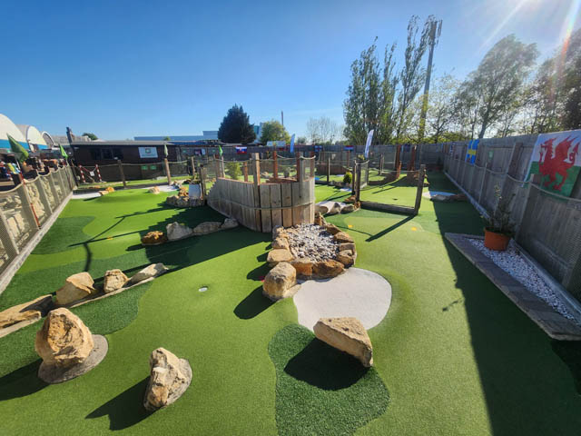 a mini golf course