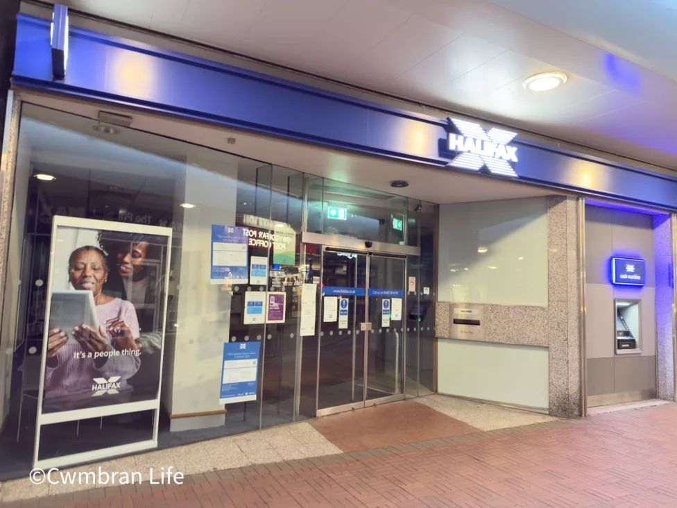 the entrance to a halifax bank