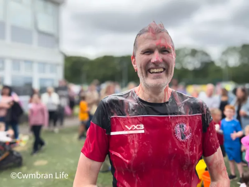 a man covered in gunge and slime