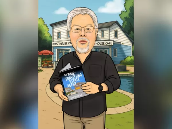 Local author finishes third Time‑Travelling Estate Agent book – and wants to sponsor a Cwmbran team