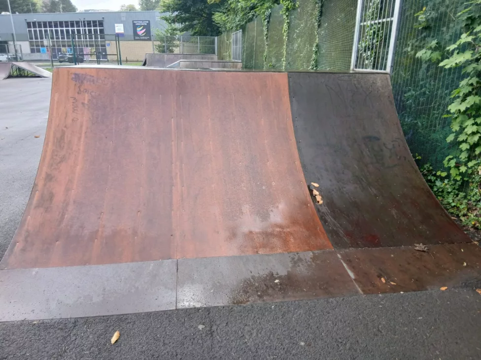 a ramp at a skate park