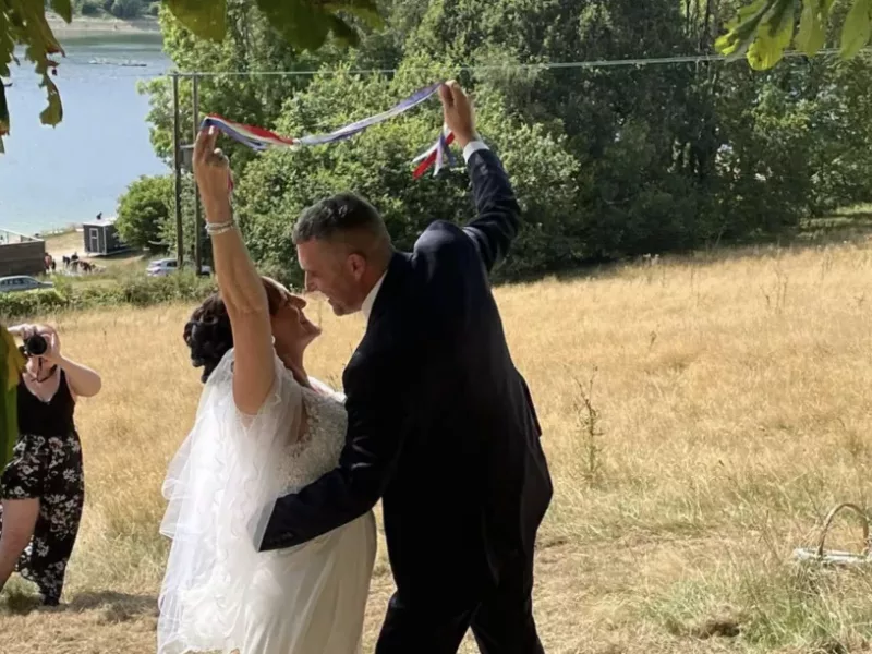Cwmbran couple make history as first to marry at Llandegfedd Reservoir