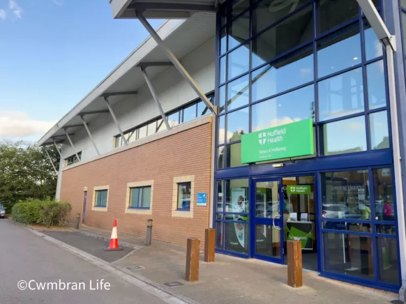 the entrance to a health club called - Nuffield Health