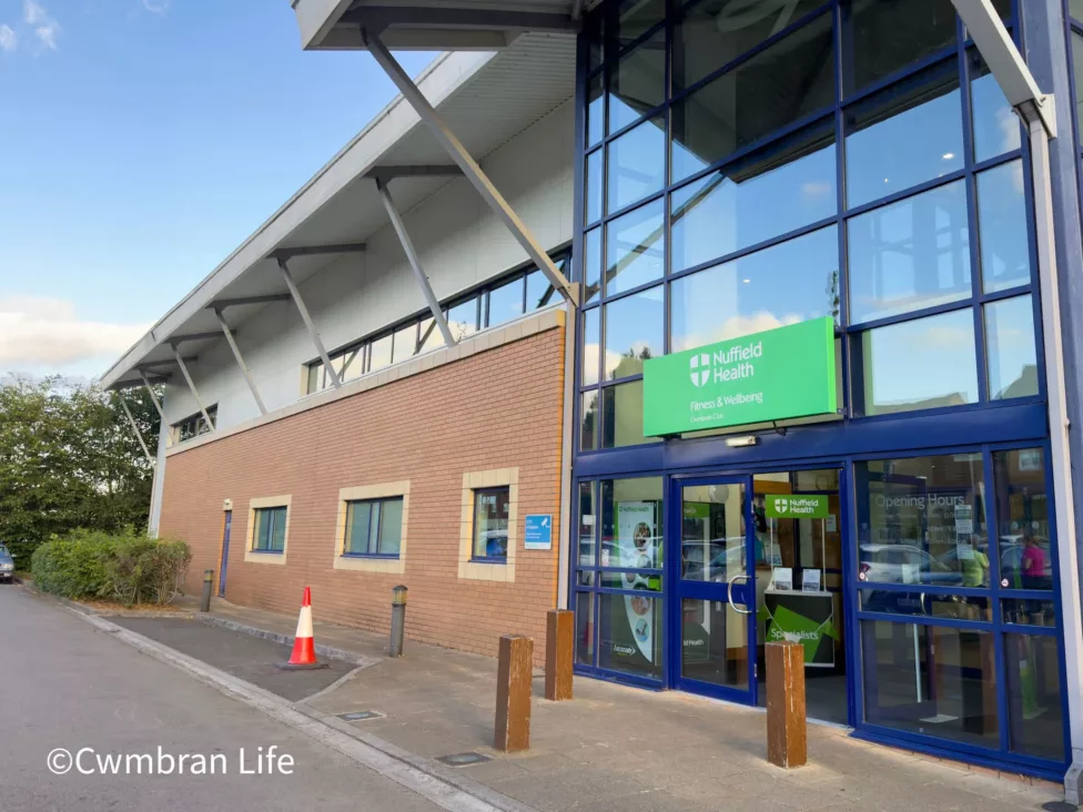 the entrance to a health club called - Nuffield Health