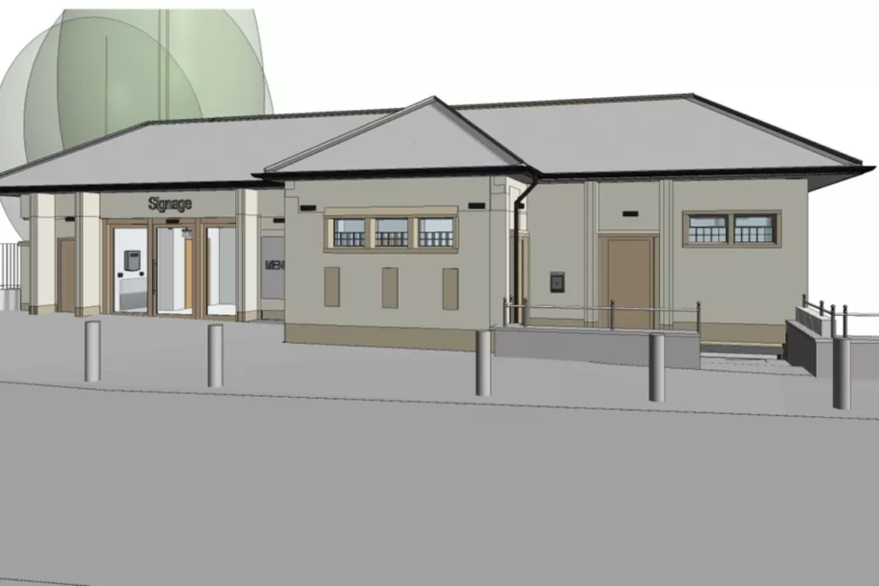 an artist's impression of a single storey building