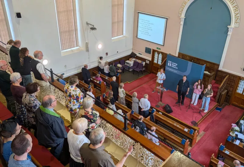 a church service taking place